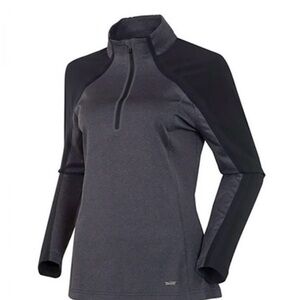 Sunice Pomona 1/4 Zip Black and Gray Pullover